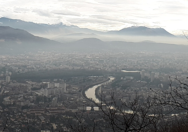 Vue aérienne de Grenoble